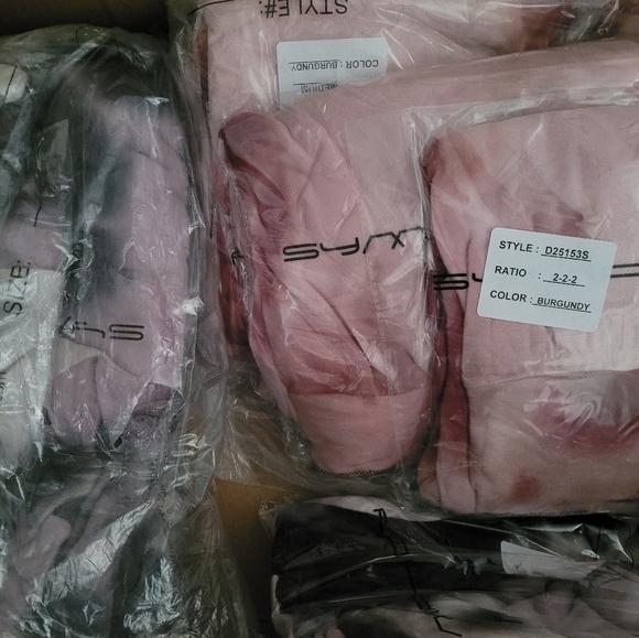 Boutique Tie Dye Hoodie Long Sleeve Sweatshirt Burgundy Red Multicolor - Picture 8 of 11